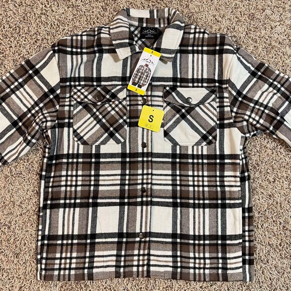 HFX Women’s Relaxed Fit Oversized Long Sleeve Shirt Jacket Brown, Size S (New) - Picture 7 of 14